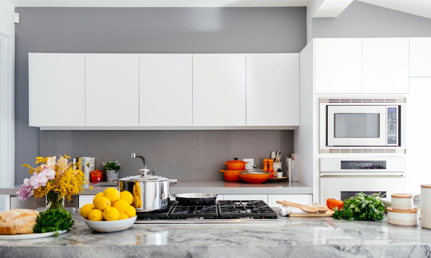 Bright kitchen with clean counters